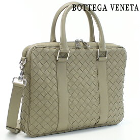 ＼4/27 09:59まで★先着2000円OFFクーポン／【中古】 ボッテガヴェネタ ブリーフケース メンズ ブランド BOTTEGA VENETA イントレチャート スモールブリーフケース レザー 651580 V0E51 カーキ バッグ