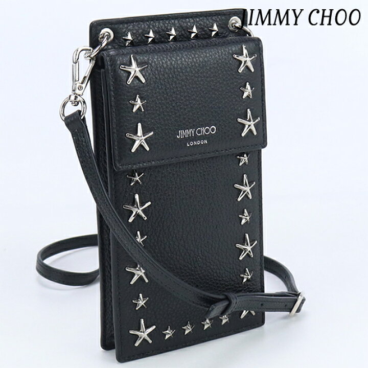 中古】 中美品 ジミーチュウ JIMMY CHOO ショルダーバッグ ブラック  