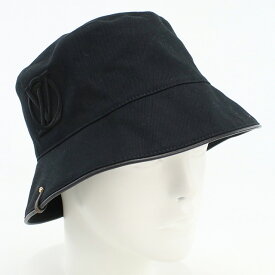 【中古】 ルイヴィトン ハット ユニセックス ブランド LOUIS VUITTON コットン M7054M ブラック 帽子