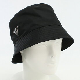 【中古】 プラダ バケットハット ユニセックス ブランド PRADA ナイロン 1HC137 2DMI ブラック 帽子