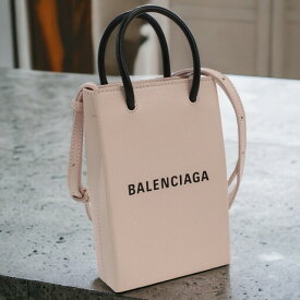 【中古】 バレンシアガ トートバッグ ユニセックス ブランド BALENCIAGA ミニ ショッピングバッグ 593826 0AI2N ピンク バッグ