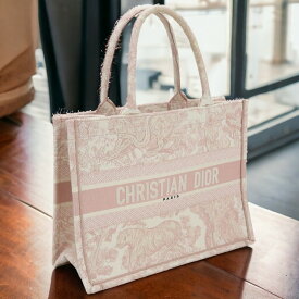 【中古】 クリスチャンディオール トートバッグ レディース ブランド Christian Dior ブックトート バッグ ミディアム M1296 ZTDT M311 ピンク バッグ
