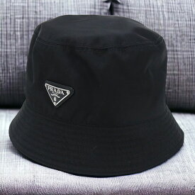 【中古】 プラダ バケットハット メンズ ブランド PRADA 2HC137 2DMI F0002 ブラック 帽子