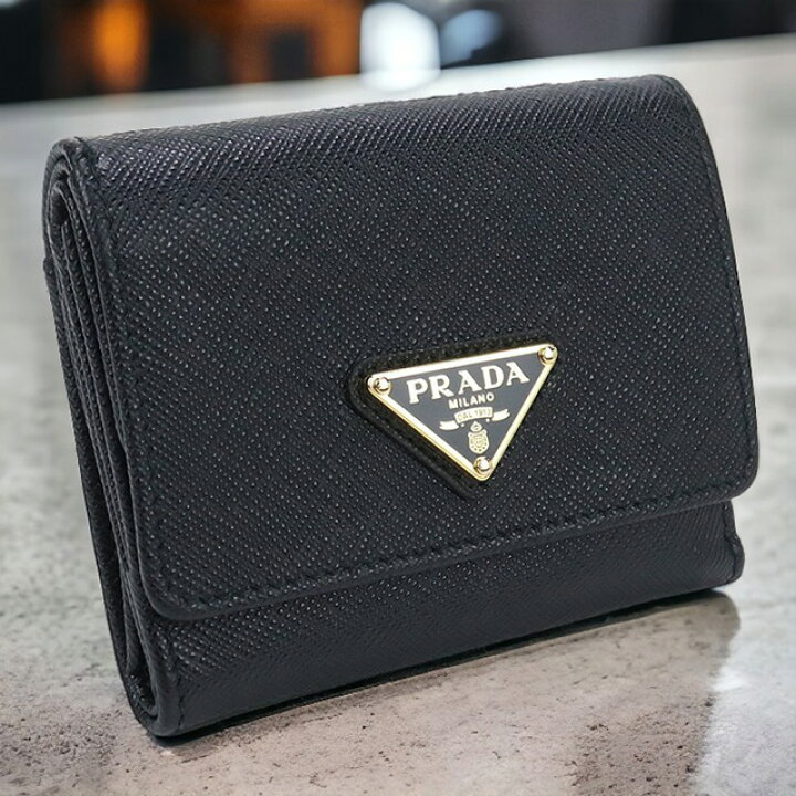 楽天市場】＼2,000円OFFクーポン☆さらに+9倍／【中古】 プラダ 三折 