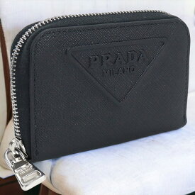 【中古】 プラダ 小銭入れ メンズ ブランド PRADA コインケース ブラック 財布