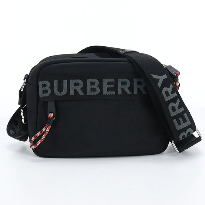 br>【中古品】BURBERRY<br>ショルダーバッグ ふとん ブラックレザー  