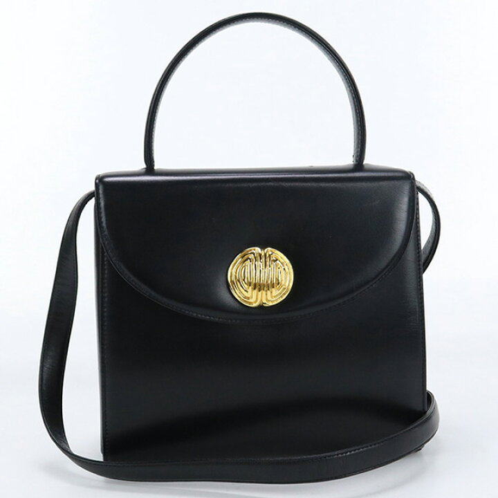 ＼10%OFFクーポン+さらに3倍★11/1限定／【中古】 ジバンシー ハンドバッグ レディース GIVENCHY 2WAYハンドバッグ レザー  ブラック バッグ 軽量 小さめ 手提げ ブランド 高級 おしゃれ プレゼント 女性 実用的 かわいい 腕時計のななぷれ