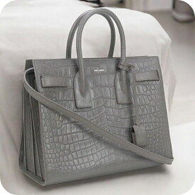 【中古】 サンローラン ハンドバッグ レディース ブランド SAINT LAURENT サック ド ジュール スモール 398709 グレー バッグ 軽量 小さめ 手提げ 高級 おしゃれ プレゼント 女性 実用的 かわいい