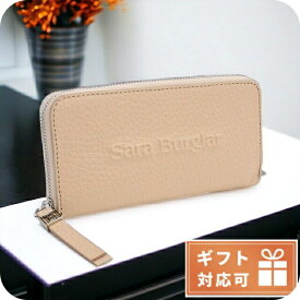 サラバーグラー 長財布 ラウンドファスナー レディース Sara Burglar BUFALO LOGO レザー イタリア 110L NUDE ピンク系 ウォレット ブランド 高級 おしゃれ プレゼント 実用的