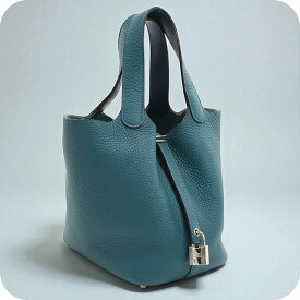 【中古】 エルメス ハンドバッグ レディース ブランド HERMES ピコタンロックPM グリーン バッグ 軽量 小さめ 手提げ 高級 おしゃれ プレゼント 女性 実用的 かわいい