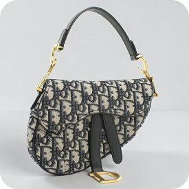 ＼5/20限定★10%OFF+100%還元+最大43倍／【中古】 ディオール ハンドバッグ レディース ブランド Dior サドル ミニ ネイビー 軽量 小さめ 手提げ 高級 おしゃれ プレゼント 女性 実用的 かわいい