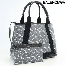 【中古】 バレンシアガ トートバッグ ユニセックス ブランド BALENCIAGA ネイビーカバスM PVC 581292 グレー