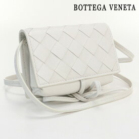 【中古】 ボッテガヴェネタ ポシェット ユニセックス ブランド BOTTEGA VENETA イントレチャートポシェット レザー ホワイト