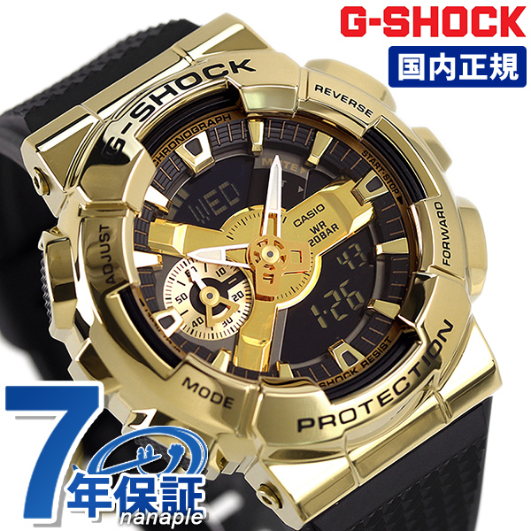 ＼2000円OFFクーポンにポイント最大49倍／ G-SHOCK Gショック GM-110 ワールドタイム メンズ 腕時計 GM-110G-1A9JF  カシオ CASIO ゴールド×ブラック 国内正規品 | 腕時計のななぷれ