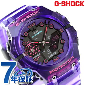 gショック ジーショック G-SHOCK GA-B001CBRS-6A アナログデジタル GA-B001シリーズ Bluetooth メンズ 腕時計 ブランド カシオ casio アナデジ ブラック パープルスケルトン 黒