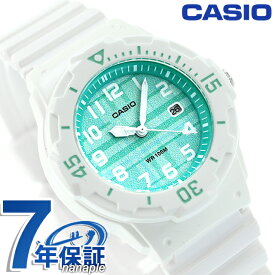 カシオ チープカシオ カレンダー アナログ レディース LRW-200H-3CVDF CASIO 腕時計 グリーン ホワイト 時計 ブランド おしゃれ 防水 小さい 軽い かわいい プレゼント 女性 実用的 学生 子供用 キッズ