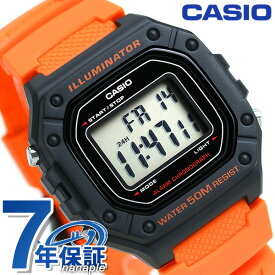 カシオ チープカシオ デジタル オレンジ 海外モデル メンズ レディース 腕時計 W-218H-4B2VDF CASIO チプカシ 時計
