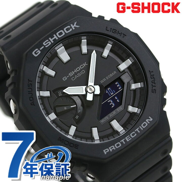 楽天市場 25日は1 000円割引クーポンに店内ポイント最大36倍 G Shock Ga 2100 メンズ 腕時計 Ga 2100 1adr カシオ Gショック ブラック 黒 時計 腕時計のななぷれ