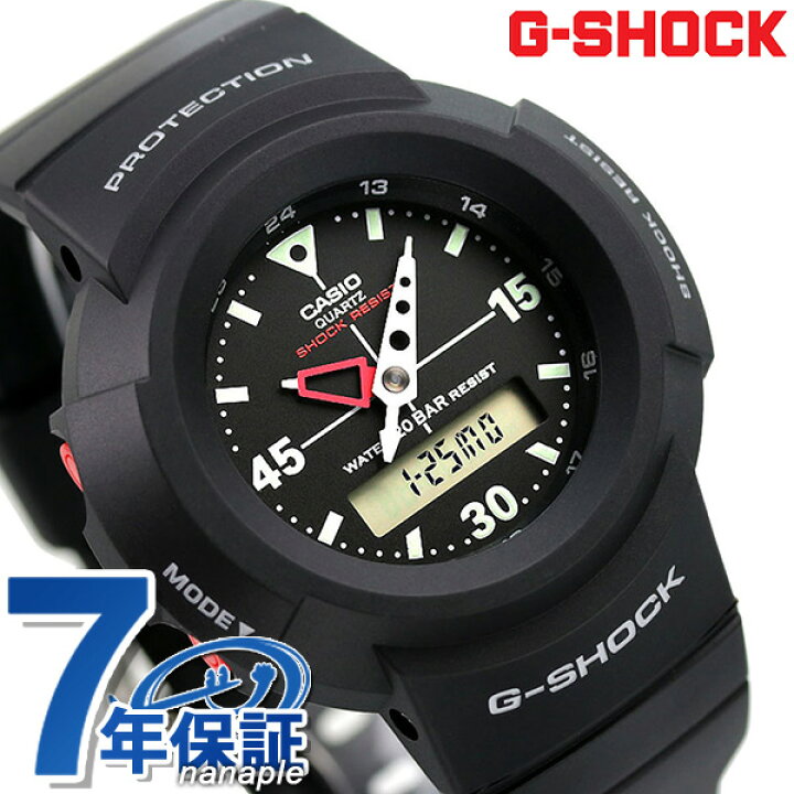 楽天市場 G Shock Gショック デュアルタイム メンズ 腕時計 Aw 500e 1edr Casio カシオ ブラック 腕時計のななぷれ
