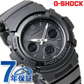 ＼SALE限定12%OFF★6/10は2000円OFFクーポンにさらに+3倍／ gショック ジーショック G-SHOCK ブラック 黒 電波ソーラー AWG-M100B-1ACR アナデジ オールブラック 黒 CASIO カシオ 腕時計 ブランド メンズ ギフト 父の日 プレゼント 実用的