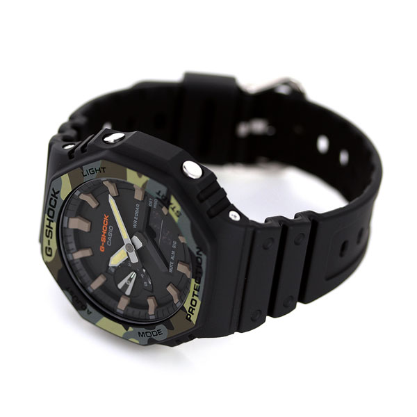 g-shock メンズ 腕時計 GA-2100 カモフラージュ 迷彩柄 GA-2100SU-1ADR カシオ gショック オールブラック 黒 時計  ジーショック | 腕時計のななぷれ