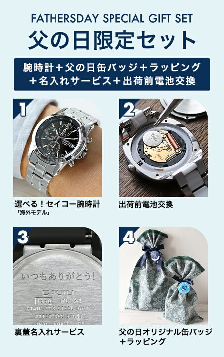 楽天市場】【父の日 ギフトセット】 セイコー 逆輸入 クォーツ 電池式