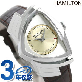 ＼先着2000円OFFクーポンにさらにポイントUP／ ハミルトン ベンチュラ オート 34mm 自動巻き 腕時計 メンズ H24515521 HAMILTON 機械式腕時計 ベージュ×ブラウン ギフト 父の日 プレゼント 実用的