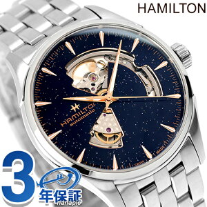 �n�~���g�� �W���Y�}�X�^�[ Open Heart Auto 42mm �������� �r���v �u�����h �����Y �I�[�v���n�[�g HAMILTON JAZZMASTER H32705140 �A�i���O �u���[ �X�C�X�� ������� �h�� �v���[���g �j�� ���p�I