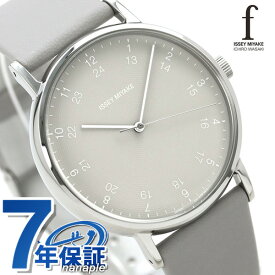 イッセイミヤケ f エフ 日本製 革ベルト 39mm メンズ 腕時計 ブランド NYAJ005 ISSEY MIYAKE グレー 時計 ギフト 父の日 プレゼント 実用的