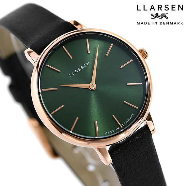 エルラーセン キャロライン 30mm レディース 腕時計 LL146RFBLL LLARSEN 時計 グリーン×ブラック | 腕時計のななぷれ
