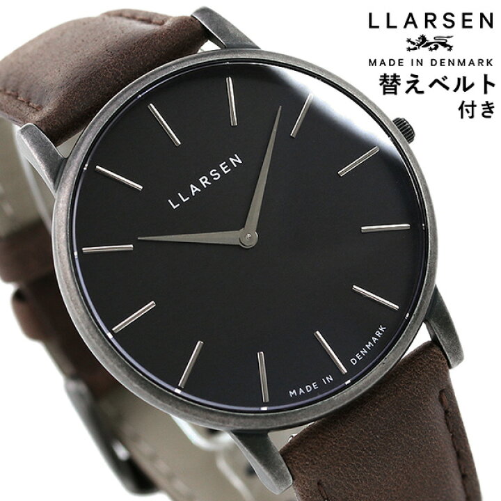 楽天市場】エルラーセン オリバー 39mm デンマーク製 メンズ 腕時計 LL147OBGYWD LLARSEN ブラック×ブラウン 時計 : 腕時計 のななぷれ