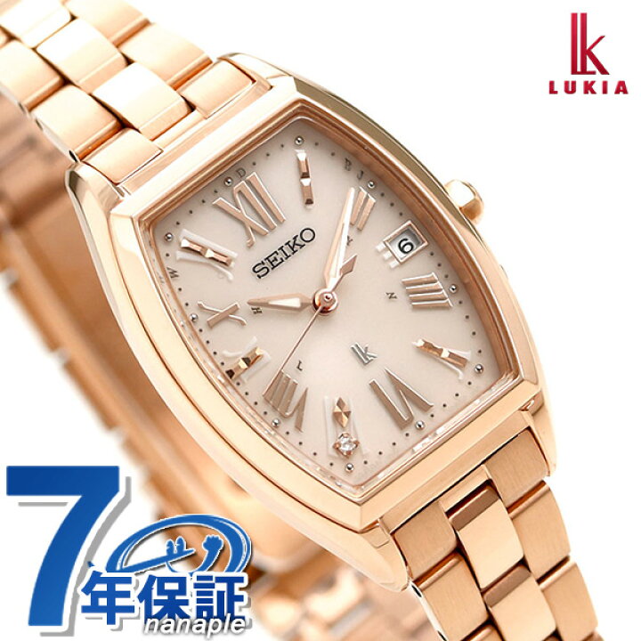 楽天市場 セイコー ルキア レディダイヤ トノー 電波ソーラー 腕時計 Ssvw118 Seiko Lukia ピンクゴールド 腕時計のななぷれ