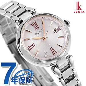 【ショッパー付】 セイコー ルキア 2024年春夏 電波ソーラー 腕時計 レディース チタン ラボグロウンダイヤモンド SEIKO LUKIA SSQW081 アナログ ピオニーピンク 日本製 ブランド おしゃれ 防水 軽