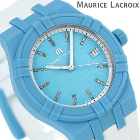 モーリスラクロア AIKON #tide 40mm クオーツ 腕時計 ブランド メンズ MAURICE LACROIX AI2008-AAAA1-3A0-0 アナログ ライトブルー ホワイト 白 スイス製 ギフト 父の日 プレゼント 実用的