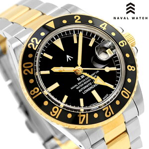 �i�o���E�H�b�` NAVAL WATCH Produced by LOWERCASE GMT �������� �r���v �u�����h �����Y NAVAL WATCH FRXD008 �A�i���O �u���b�N �V���o�[ �S�[���h �� ���{�� ������� �h�� �v���[���g �j�� ���p�I
