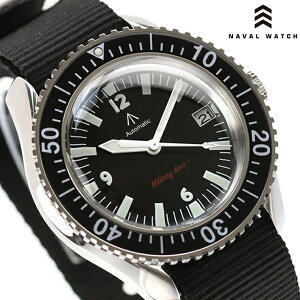 �i�o���E�H�b�` Naval military watch ROYAL Military Diver TYPE �������� �r���v �u�����h �����Y NAVAL WATCH Mil-05SV�^BK �A�i���O �u���b�N �� ���{�� ������� �h�� �v���[���g �j�� ���p�I