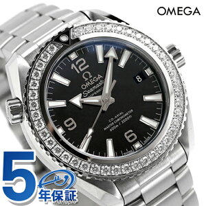 オメガ シーマスター プラネットオーシャン 600M 39.5mm 自動巻き 腕時計 レディース ダイヤモンド OMEGA 215.15.40.20.01.001 アナログ ブラック 黒 スイス製 高級 ブランド おしゃれ 防水 プレゼント