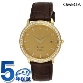 オメガ デ・ヴィル プレステージ 36.5mm 自動巻き 腕時計 ブランド メンズ ダイヤモンド OMEGA 413.58.37.20.58.001 アナログ イエロー ブラウン スイス製