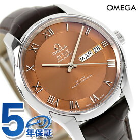 オメガ デビル アワービジョン 41mm 自動巻き 腕時計 メンズ 革ベルト OMEGA 433.13.41.22.10.001 アナログ ブラウン ダークブラウン スイス製 父の日 プレゼント 実用的