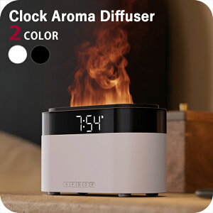 �_2000�~OFF�N�[�|���^ �A���}�f�B�t���[�U�[ �u�����h Clock Aroma Diffuser �ڊo�܂����v �f�W�^�����v �u���b�N �z���C�g �G��