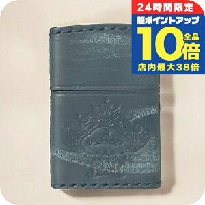 \全品10倍+さらに3倍★10/30限定/ オロビアンコ ライター メンズ レディース Orobianco 真鍮、牛革(手縫い+ダメージ加工) ZIPPO 革巻き ORZ-001 NV ダメージネイビー 小物