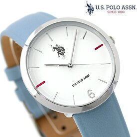 ユーエスポロアッスン クオーツ 腕時計 ブランド レディース U.S. POLO ASSN. US-24BL アナログ ホワイト アイスブルー 白 プレゼント ギフト