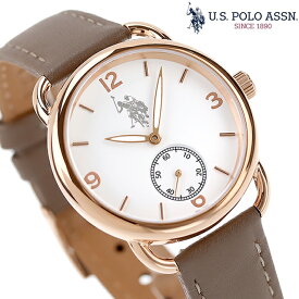 ユーエスポロアッスン Drosy クオーツ 腕時計 ブランド レディース U.S. POLO ASSN. US-27GL アナログ ホワイト ブラウン 白
