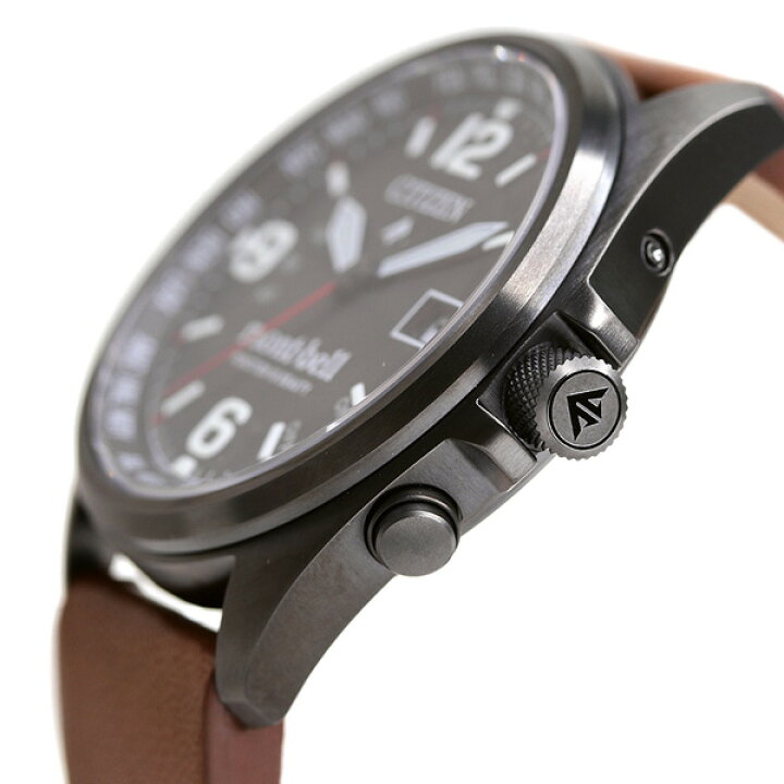 楽天市場 シチズン プロマスター エコドライブ電波時計 モンベル Mont Bell メンズ 腕時計 Cb0177 31e Citizen Promaster ブラック ブラウン 革ベルト 腕時計のななぷれ