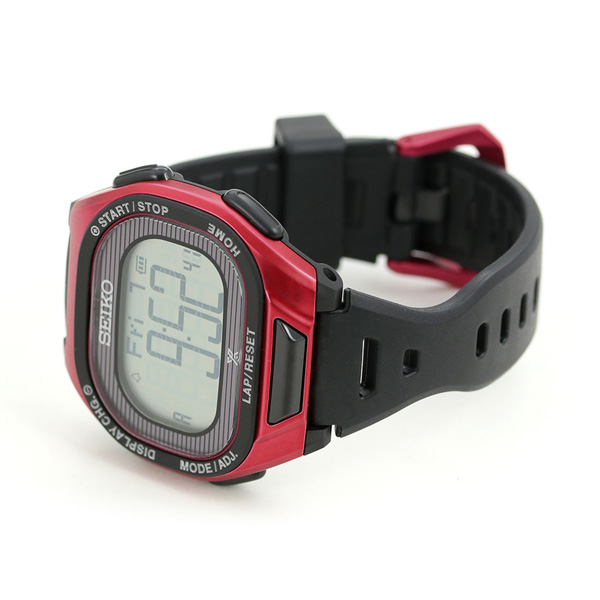 セイコー ランニングウォッチ メンズ 腕時計 ソーラー デジタル SBEF047 SEIKO プロスペックス レッド×ブラック | 腕時計のななぷれ