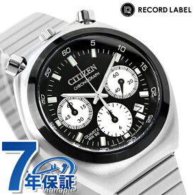 シチズン コレクション レコードレーベル ツノクロノ クオーツ 腕時計 ブランド メンズ レディース クロノグラフ CITIZEN RECORD LABEL AN3660-81E アナログ ブラック 黒 ギフト 父の日 プレゼント 実用的