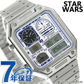 シチズン コレクション レコードレーベル サーモセンサー スター・ウォーズ R2-D2 クオーツ 腕時計 ブランド メンズ レディース 流通限定モデル 数量限定モデル クロノグラフ CITIZEN RECORD LABEL JG2121-54A アナデジ 父の日 プレゼント 実用的