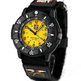 【中古】 ルミノックス LUMINOX ルミノックス ネイビーシールズ 3900シリーズ 3905 ベルクロ 3905 クオーツ カーボンファイバー 腕時計 ブランド メンズ イエロー ブラック 黒