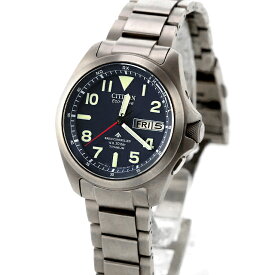 【中古】 シチズン CITIZEN プロマスター LAND エコドライブ電波 スーパーチタニウム 39mm AT6080-53L アナログ 腕時計 ブランド メンズ ネイビー ガンメタ おしゃれ 防水 男性 実用的