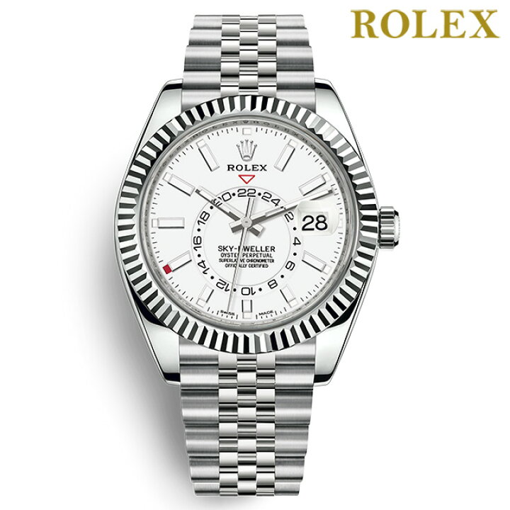 楽天市場 30日は全品10倍に 4倍で店内ポイント最大35倍 ロレックス スカイドゥエラー 自動巻き 腕時計 メンズ ジュビリー Rolex アナログ ホワイト 白 スイス製 腕時計のななぷれ